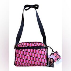 NWT DVF Diane Von Furstenberg Target crossbody pink black